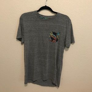 TROPICAL pocket // gray shirt